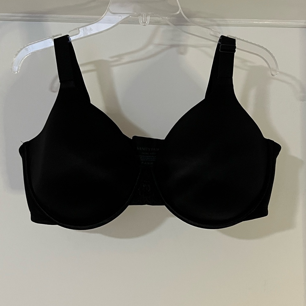 Vanity Fair Beauty Back Smoothing Underwire Bra 76380 Women 40DD Black Padded